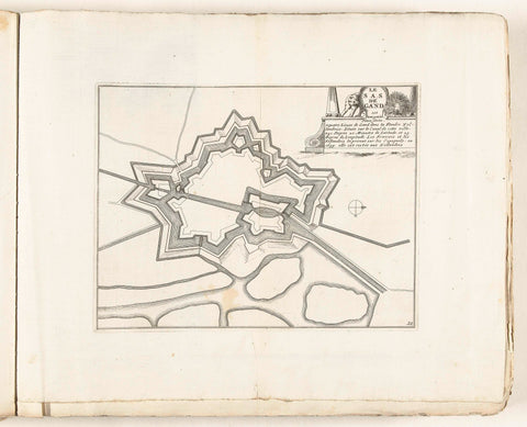 Map of Sas-van-Gent, c. 1702, anonymous, 1702 - 1703 Canvas Print