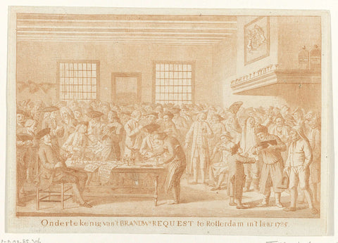 Signing of the Brandewijn Request in Rotterdam, 1785, Joannes Hulstkamp (attributed to), 1785 Canvas Print