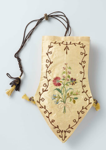 Reticule with four drawstrings and a toggle, anonymous, c. 1795 - c. 1805 Canvas Print