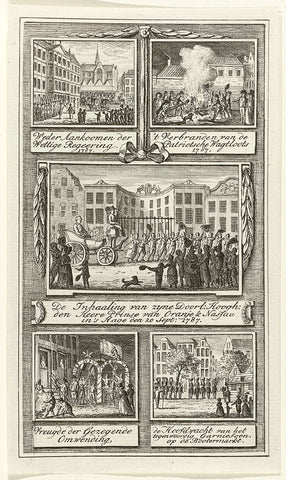 Restoration of the stadholder, 1787, anonymous, 1787 Canvas Print