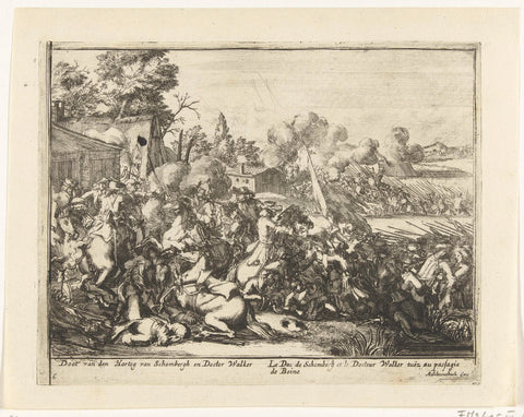 The Duke of Schomberg is killed in the Battle of the Boyne, 1690, Pieter Pickaert (possibly), 1691 Canvas Print