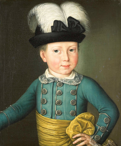 Portrait of William Frederick, Prince of Orange-Nassau, later King William I, as a Child, anonymous, c. 1775 Canvas Print