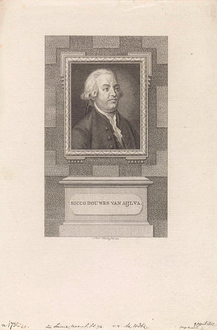 Portret van Sicco Douwes van Aylva, Reinier Vinkeles (I), 1794 Canvas Print