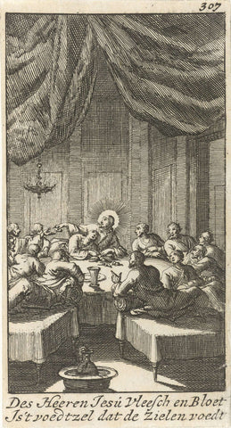 Last Supper, Jan Luyken, 1687 Canvas Print