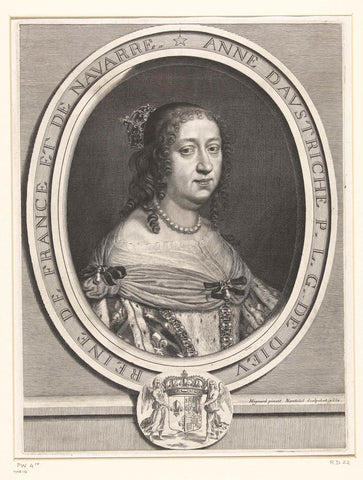 Portrait of Anna of Austria, Robert Nanteuil, 1660 Canvas Print