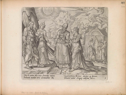 Moses' authority disputed by Mirjam and Aaron, Harmen Jansz Muller, 1643 Canvas Print