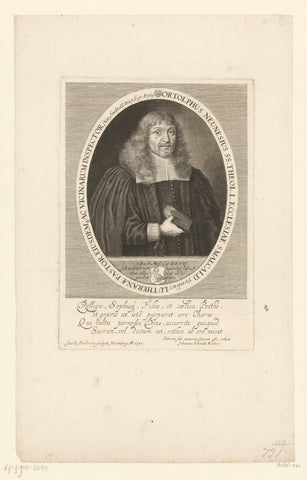 Portret van Ortolf Neunesius, Jakob von Sandrart, 1671 Canvas Print