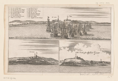 View of Elmina, Cormantine and the island of Goeree, anonymous, c. 1665 - c. 1670 Canvas Print