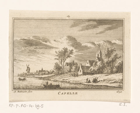View of Capelle aan den IJssel, 1632, Abraham Rademaker, 1725 - 1803 Canvas Print