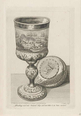 Golden Cup of Cornelis de Witt, J. Mijling, 1750 - 1800 Canvas Print