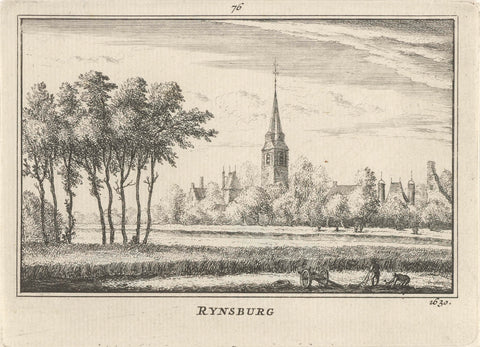 View of Rijnsburg, 1630, Abraham Rademaker, 1727 - 1733 Canvas Print