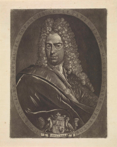 Portrait of Jan van Beuningen, Michiel Elgersma, 1714 - 1759 Canvas Print