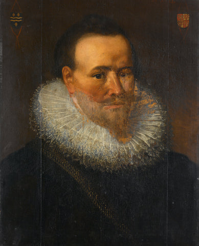 Portrait of a man, possibly Joris van Cats (c. 1590-1654), anonymous, c. 1621 Canvas Print