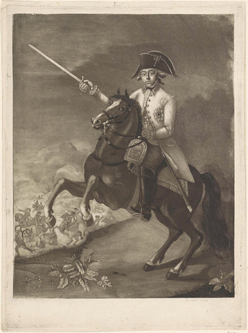 Equestrian portrait of Frederick, Prince of Orange-Nassau, Hubertus van Hove, 1790-1849 Canvas Print