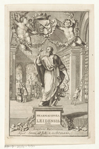 Asclepius, François van Bleyswijck, 1770 Canvas Print