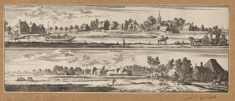 Views of Sloterdijk and Osdorp, Jan Luyken, 1693 - 1726 Canvas Print