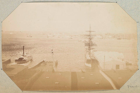 View of a port, possibly in France, anonymous, c. 1880 - c. 1900 Canvas Print