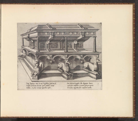 Detached funerary monument for a faithful wife, Johannes or Lucas van Doetechum, 1563 Canvas Print