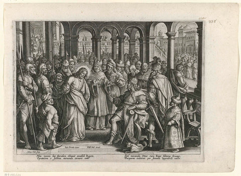 Christ for Herod, Adriaen Collaert (attributed to), 1585 - 1586 Canvas Print