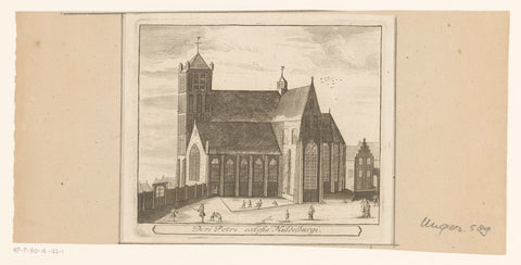 View of the Noordmonsterkerk in Middelburg, anonymous, 1722 Canvas Print