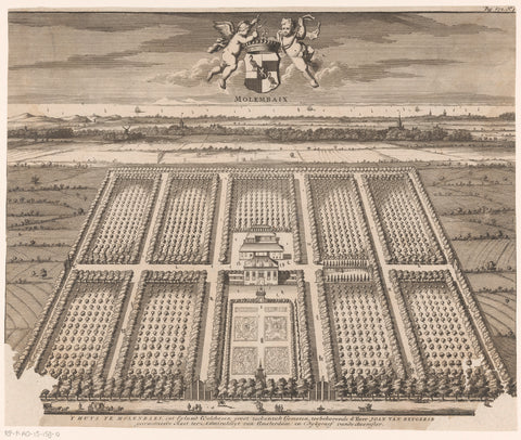 View of the country estate Molembaix, anonymous, 1696 Canvas Print