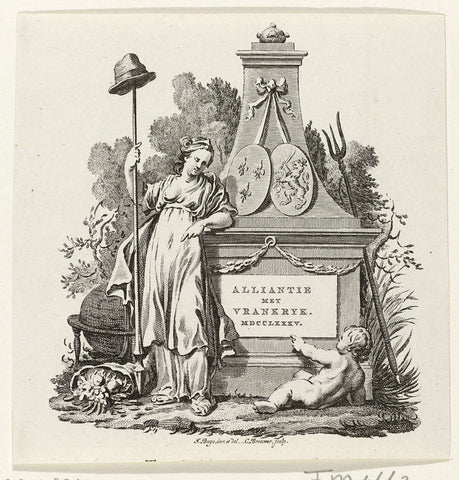 Title page from: De Post van den Neder-Rhijn, dl. VIII, 1786, Cornelis Brouwer, 1786 Canvas Print