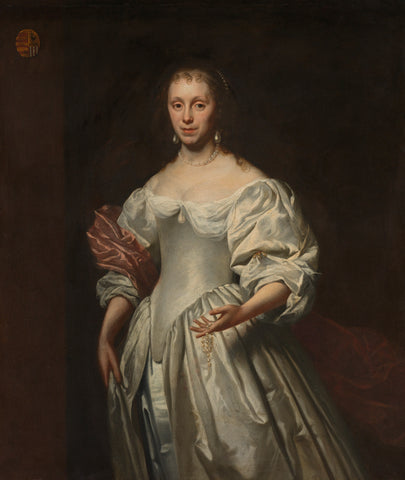 Portrait of Cornelia Craen van Haeften, Cornelis Janssens van Ceulen (II) (attributed to), 1663 - 1678 Canvas Print