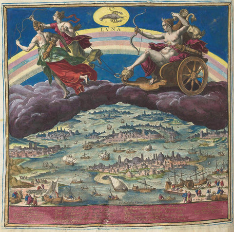 The Moon and its Influence on the World, Johann Sadeler (I), 1585 Canvas Print