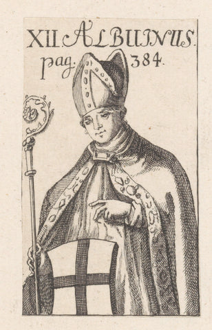 Portrait of Albuin, bishop of Merseburg, anonymous, 1700 - 1799 Canvas Print