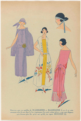 Très Parisien, 1923, No 6: Gracieux sont ces modèles de Madeleine et Madeleine...., anonymous, 1923 Canvas Print