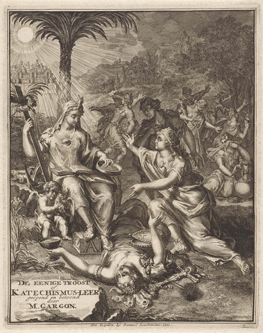 Title page for: M. Gargon, The sole comfort, 1710, Jan van Vianen, 1710 Canvas Print