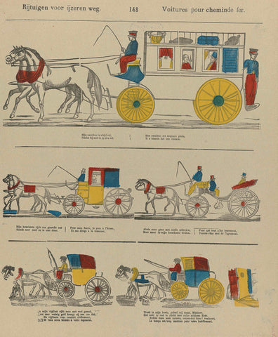 Carriages for iron road , Philippus Jacobus Brepols, 1800-1833 Canvas Print