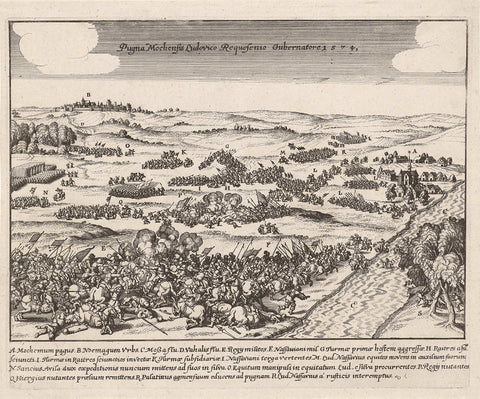 Battle of the Mookerheide, 1574, anonymous, 1649 - 1651 Canvas Print