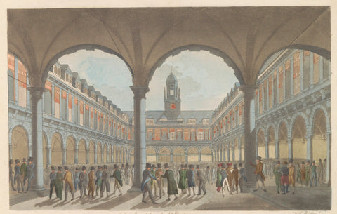 Beurs te Amsterdam, ca. 1825, Roelof van der Meulen, 1824 - 1830 Canvas Print