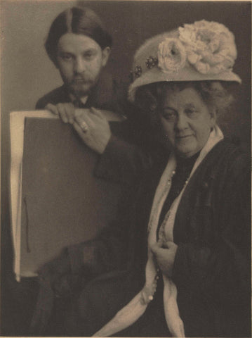 Portrait of Alvin Langdon Coburn and his mother Fannie, Clarence Hudson White, 1910 Canvas Print