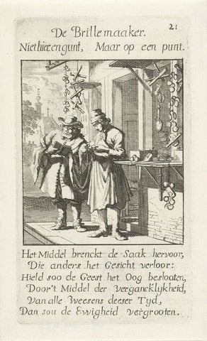 Brillenmaker, Jan Luyken, 1694 Canvas Print