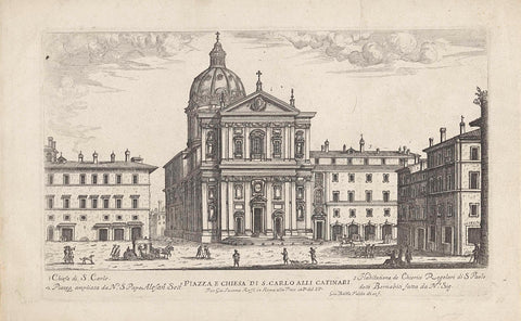 San Carlo ai Catinari, Giovanni Battista Falda, 1665 Canvas Print