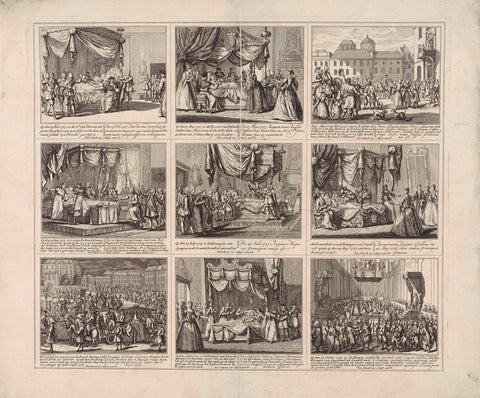 Schouwtoneel van den oorlog (sheet XXVIII), 1727, Leonard Schenk, 1727 Canvas Print