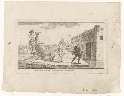 Cartoon on Hendrik van der Noot and Peter van Eupen, anonymous, 1787 - 1790 Canvas Print