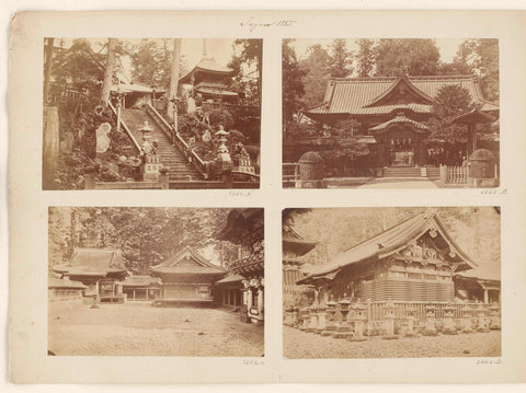 Entrance of a temple in Japan, anonymous, 1885 Canvas Print