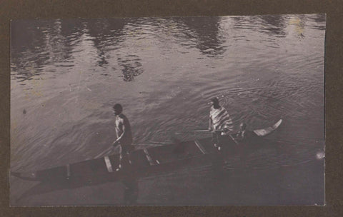 Men in a Canoe, anonymous, 1912 Canvas Print