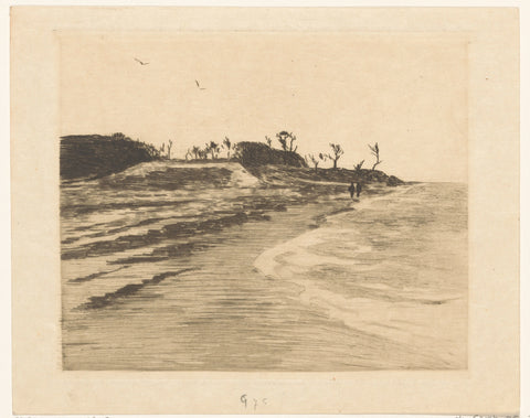 Coastline of the Zuiderzee in Valkeveen, Willem Witsen, c. 1913 Canvas Print