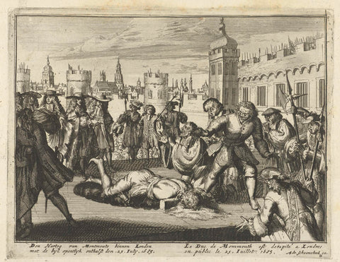 Beheading of the Duke of Monmouth, Pieter Pickaert (attributed to), 1689 Canvas Print