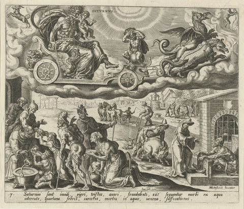 The planet Saturn and its children, Harmen Jansz Muller, 1638 - 1646 Canvas Print