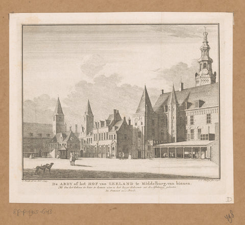 View of the Abbey Square in Middelburg, 1743, Jan Caspar Philips, 1746 Canvas Print