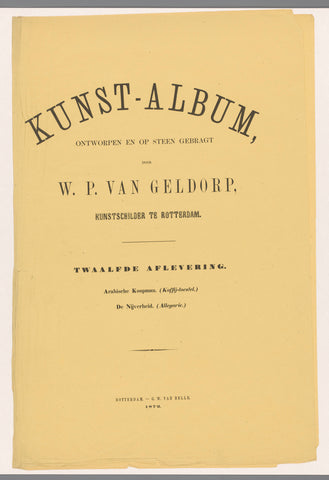 Cover for Art-Album by W. P. van Geldorp twelfth episode 1872, Wilhelmus Petrus van Geldorp, 1872 Canvas Print