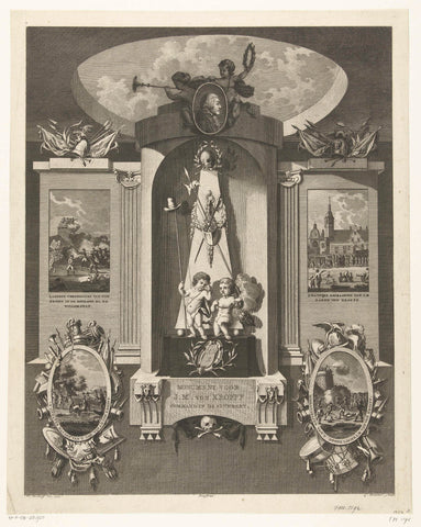 Monument to Joachim Maurits von Kropff, Cornelis Brouwer, 1793- 1803 Canvas Print