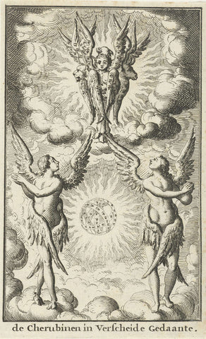 Various cherubim, Jan Luyken, 1683 Canvas Print