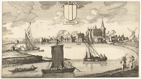 View of Weesp, Gaspar Bouttats, 1679 Canvas Print