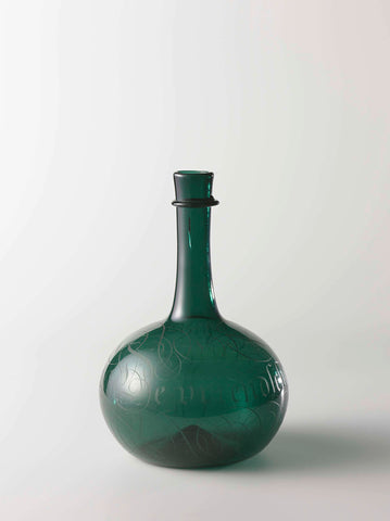 Bottle with the inscription: De vriendschap is 's Leevens sout, anonymous, 1687 Canvas Print